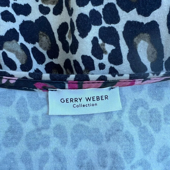 Gerry Weber women long sleeve shirt top blouse size US 8 Leopard Floral Print - Picture 8 of 10